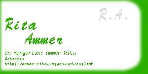 rita ammer business card